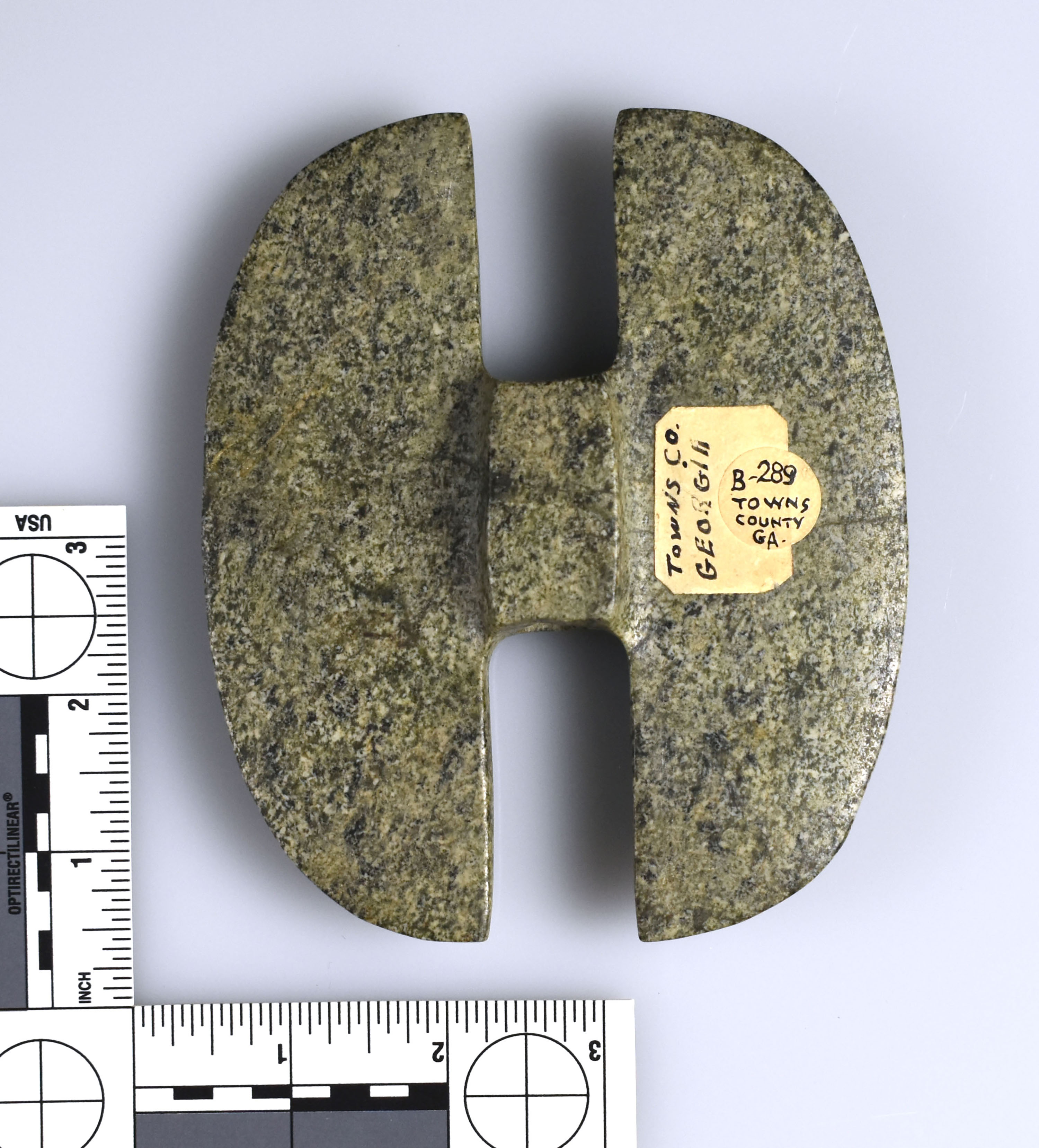 RARE 53/16" Southern Notched Ovate Bannerstone EX STEPHENS Jackson G